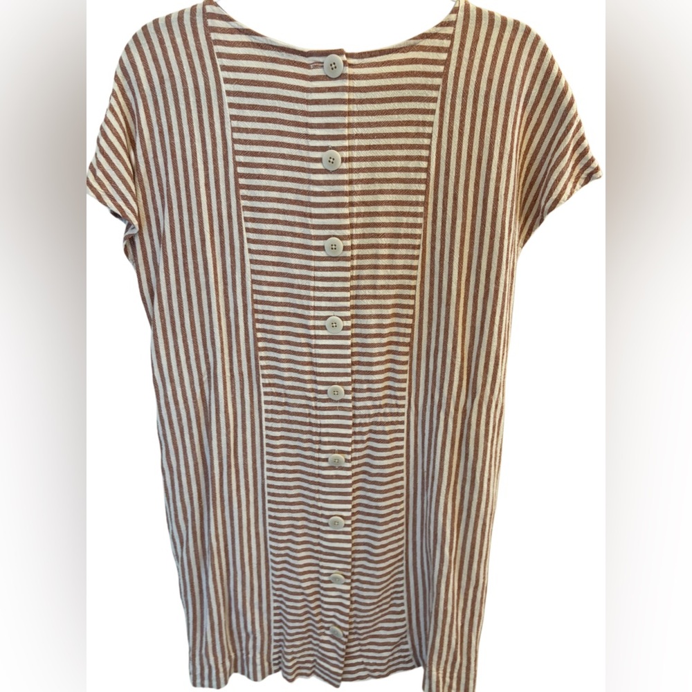 Madewell G5305 Rust White Stripe Play Button Back… - image 6